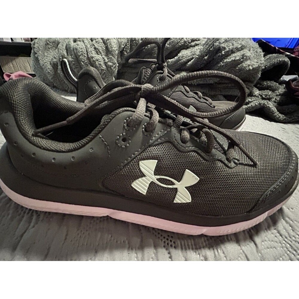 Size 7.5 Under Armour Charged Assert 10 Jet Grey Aqua Foam W New